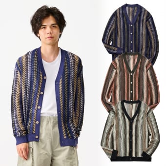 6305 ストライプメッシュカーディガン | ワークマン公式オンラインストア