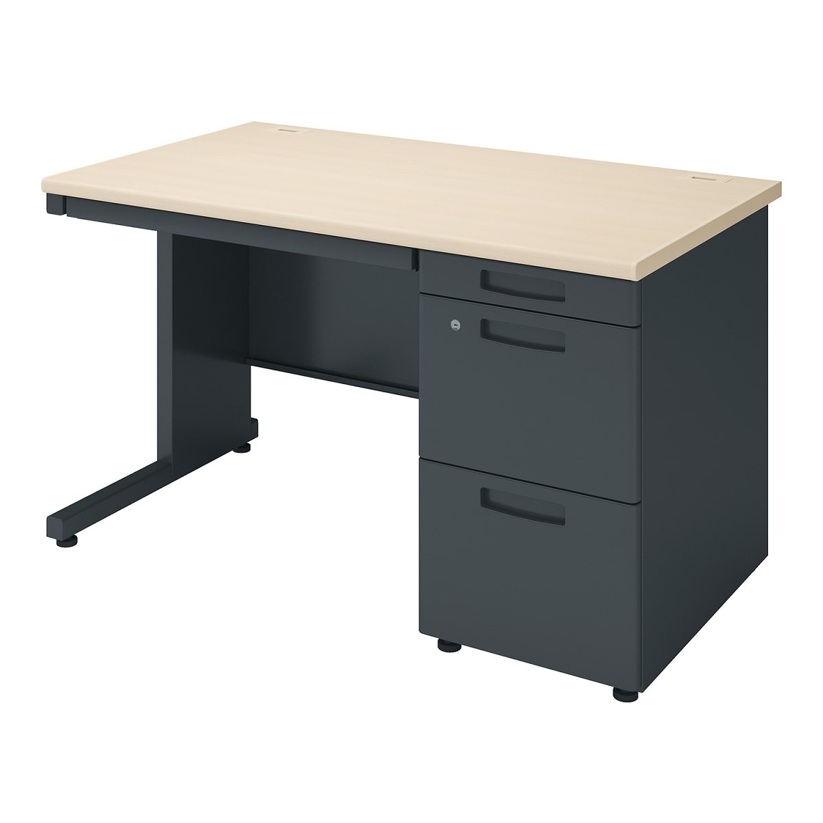 INVENT インベント／片袖机／W1200×D700／天板ラスティックミディアム