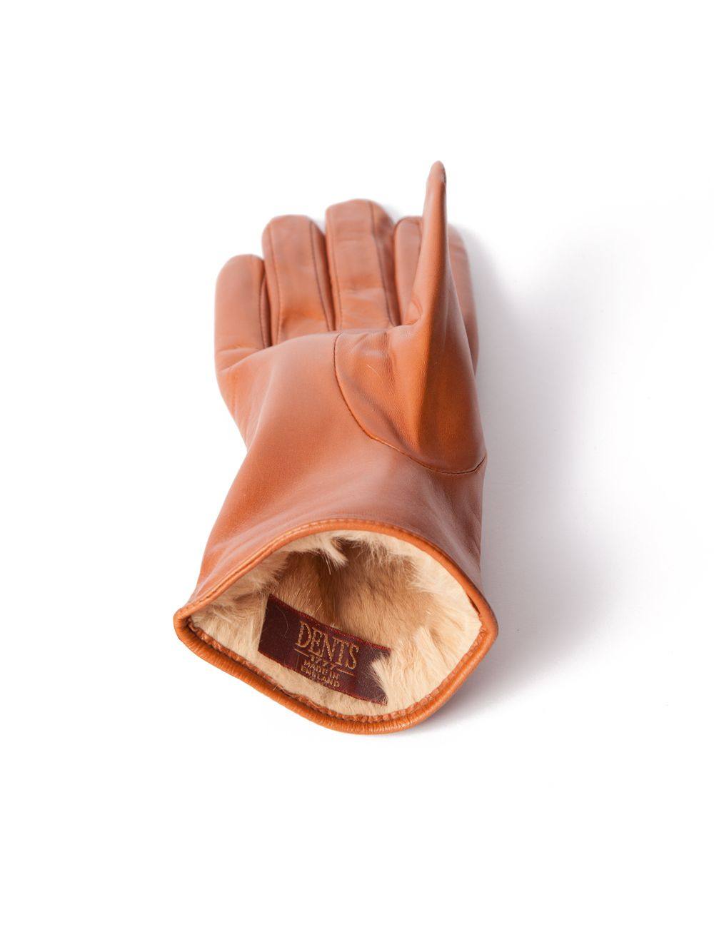 DENTS - ヘアシープ レザー グローブ ラビットファー ライニング