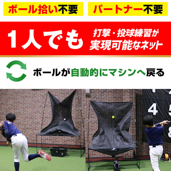 野球 フィールドフォース オートリターン ティーバッティング