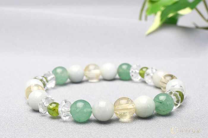 シトリン・翡翠・アベンチュリン ブレスレット（健康） ｜ 天然石通販