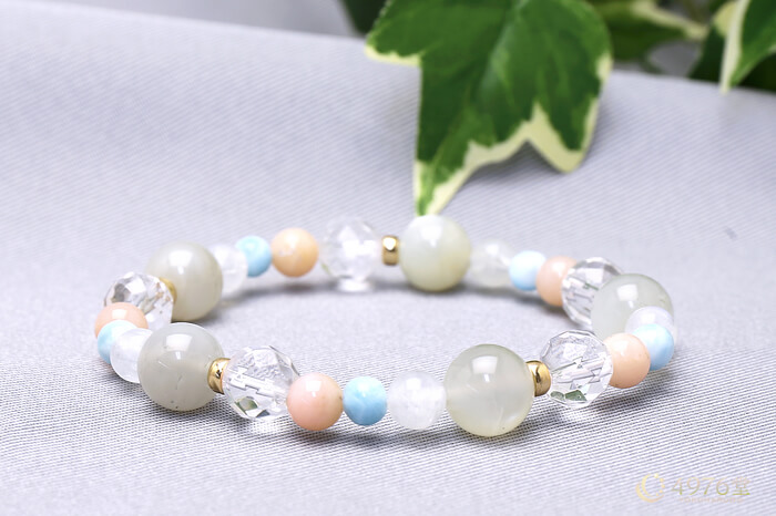 ムーンストーン・ピンクオパール・ラリマー ブレスレット ｜ 天然石