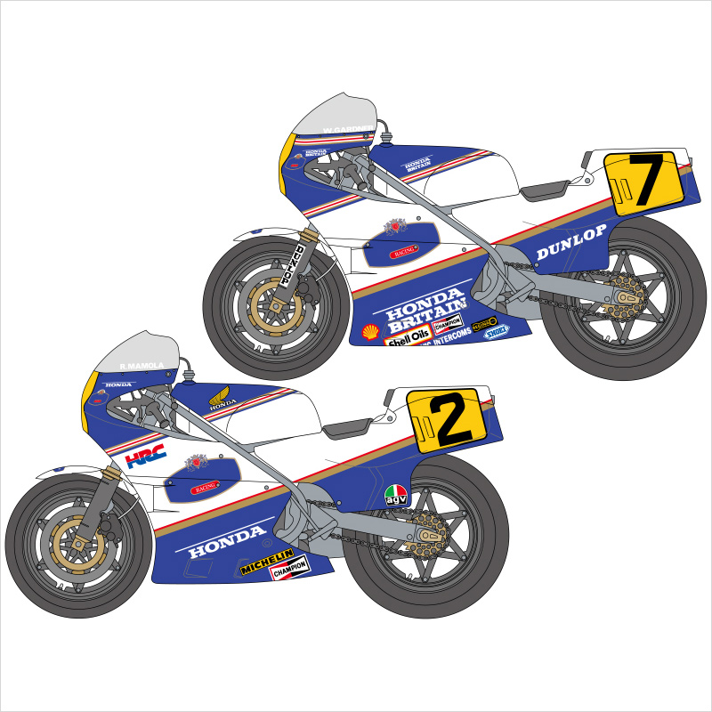 SHUNKO 1/12 ホンダ NS500＆ライダー 1985 デカールセット タミヤ対応