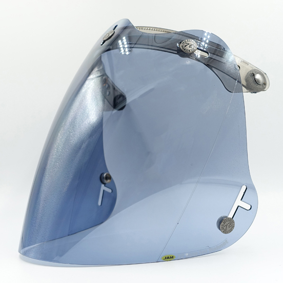 開閉式3Dコンペシールド(FM+ブルー) バイク ヘルメット | ジェット