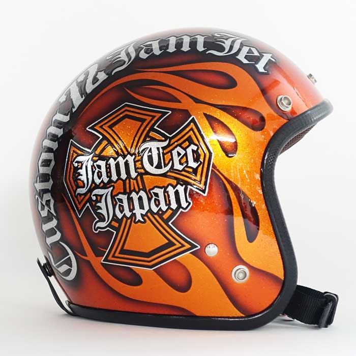 IP-5004 New クロス ラメベース オレンジ | ジェットヘルメット