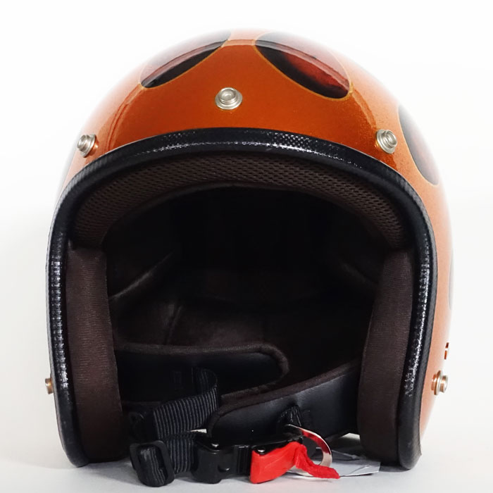 3-025 フレイムス ラメベース オレンジラップ | ジェットヘルメット