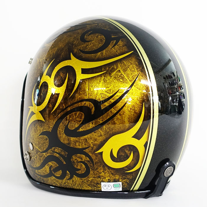 3-899 トライバル ラメベース ラップゴールド | ジェットヘルメット