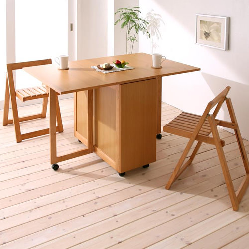 天然木を使ったバタフライ伸長式ダイニング バタフライテーブルの詳細