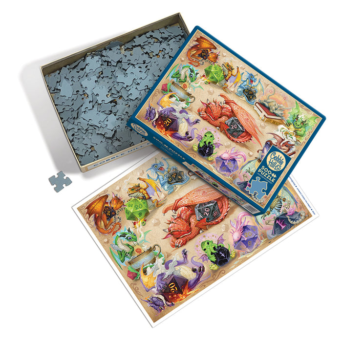 D20 Dragons - 500 Piece - Cobble Hill Puzzle Co — Cobble Hill Puzzles
