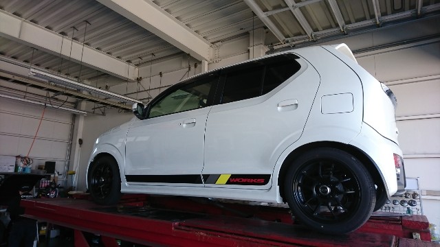 HA36Sアルトワークス × KCテクニカ GTマフラーStreet取り付け、ホーン