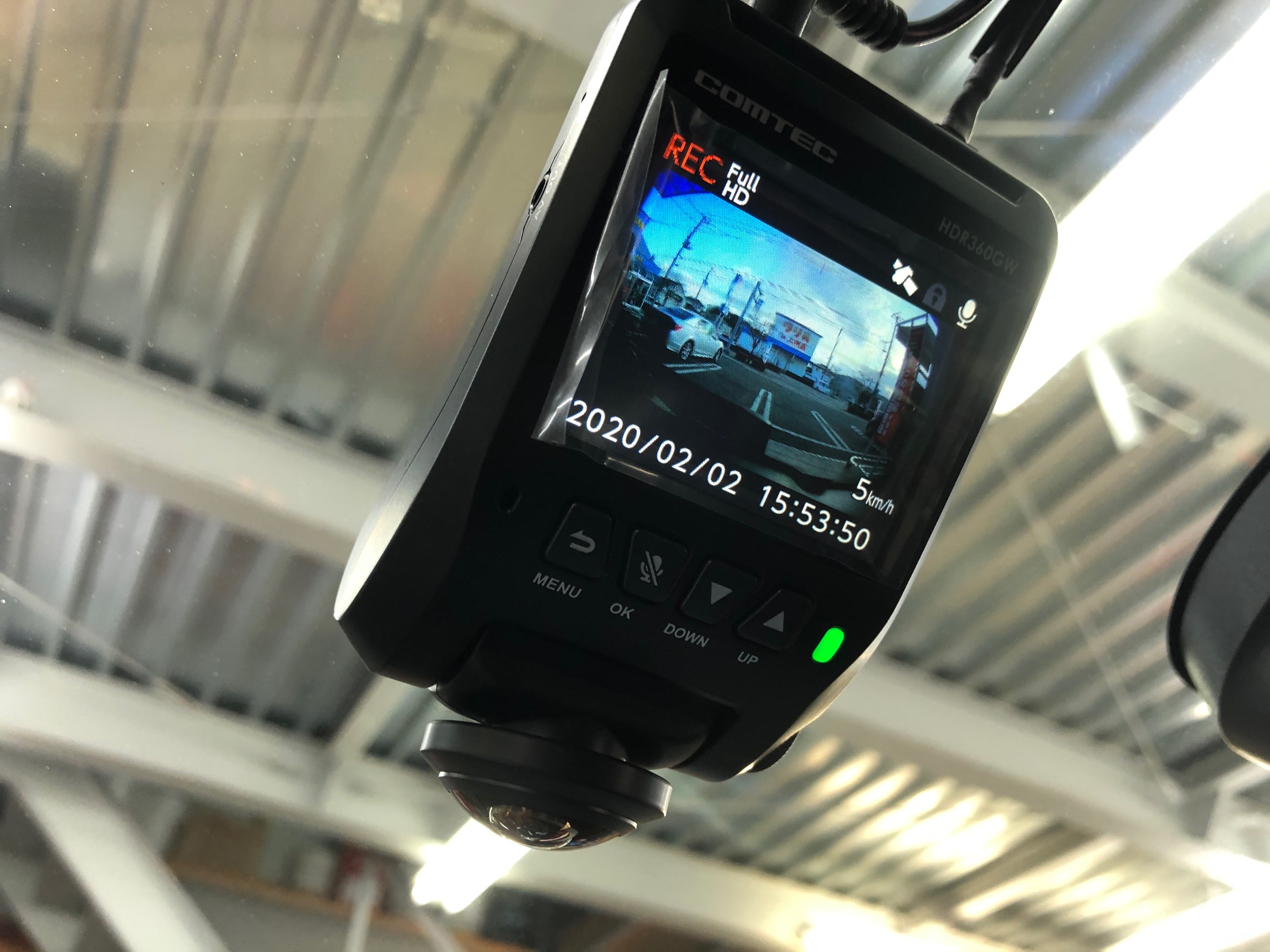 VW POLO AW × COMTEC HDR360GW 新商品 360°+リヤカメラ付 ドラレコ