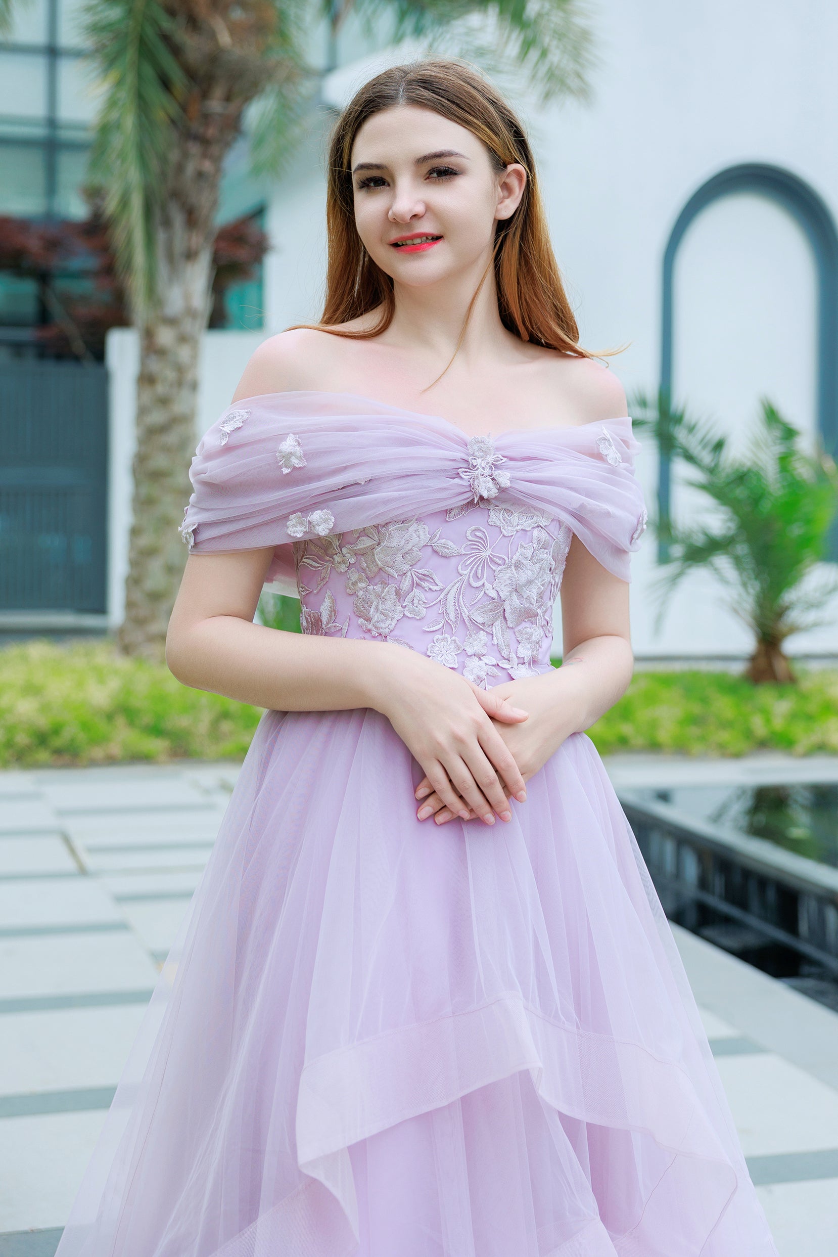 CW3303 ビスチェ 取り外し可能なオフショルダー カラードレス – COCOMELODY