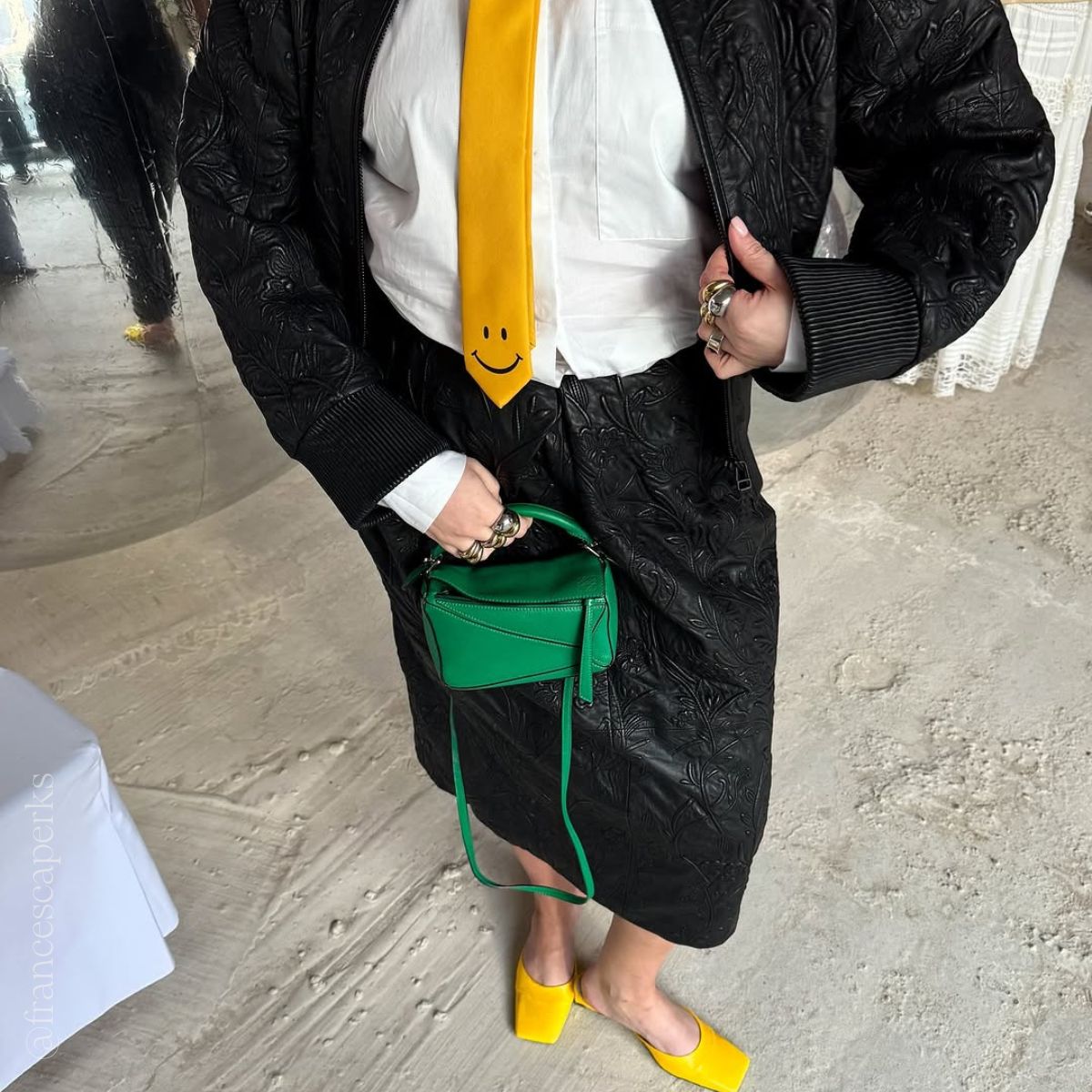 LOEWE Puzzle Mini Leather Bag Jungle Green | COCOON