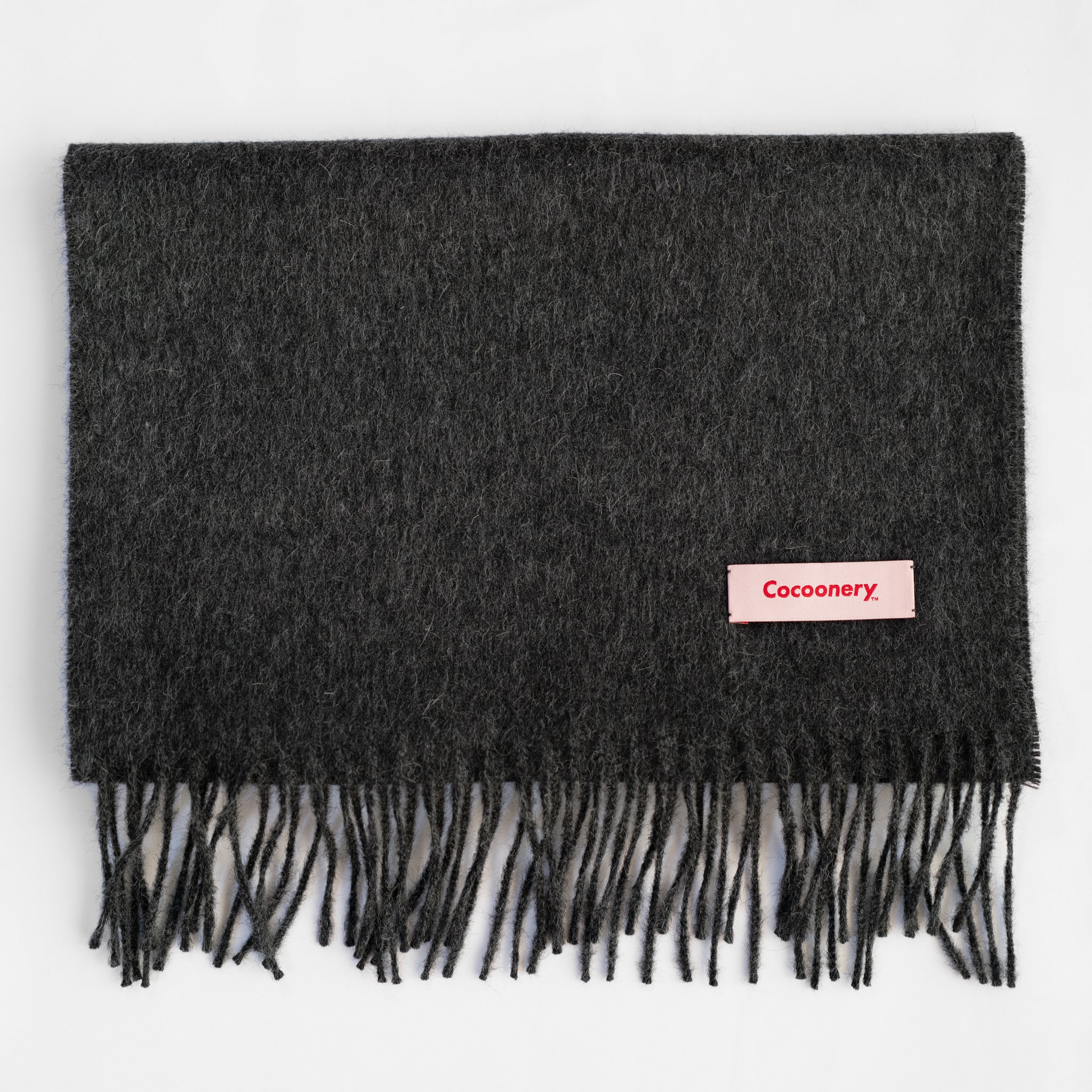 Baby Alpaca Scarf - Charcoal – Cocoonery