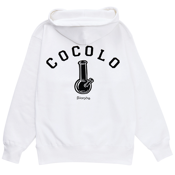 BACK BONG HOODIE (WHITE) - COCOLOBLAND WEB STORE