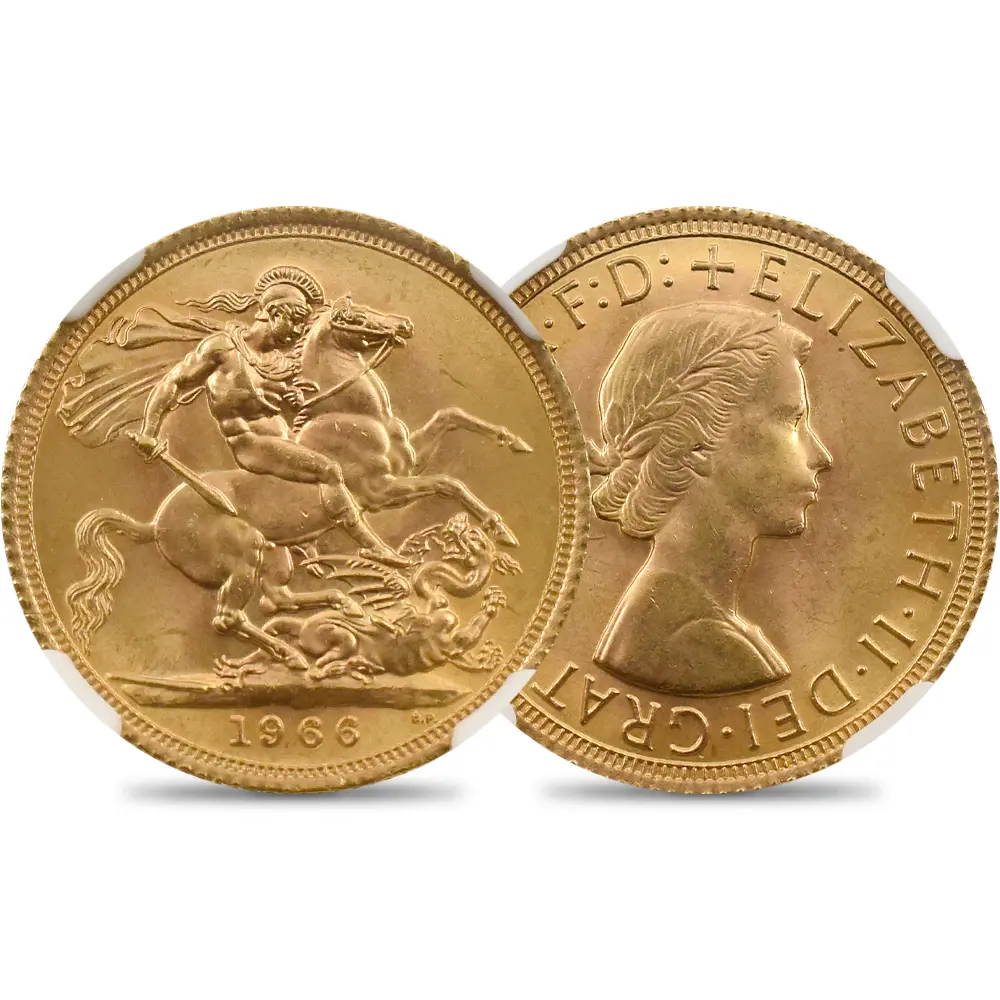 イギリス 1966 エリザベス2世 ヤングヤング 聖ジョージ竜退治 ソブリン