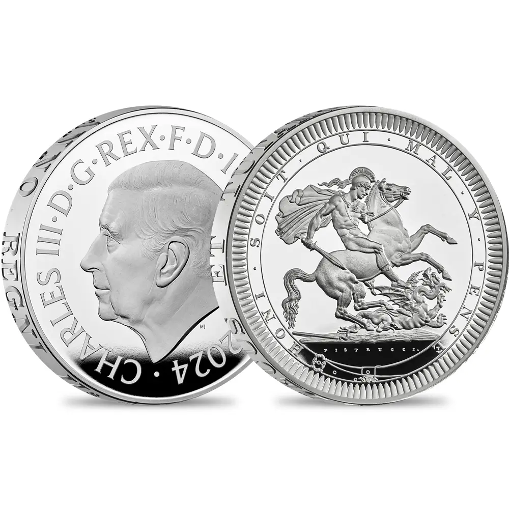 2024 チャールズ3世 ピストルッチ作聖ジョージ竜退治 10ポンド5オンス