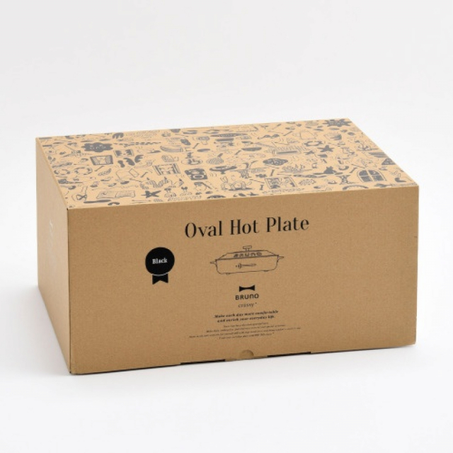 BRUNO(ブルーノ)オーバルホットプレート グレージュ[BOE053-GRG