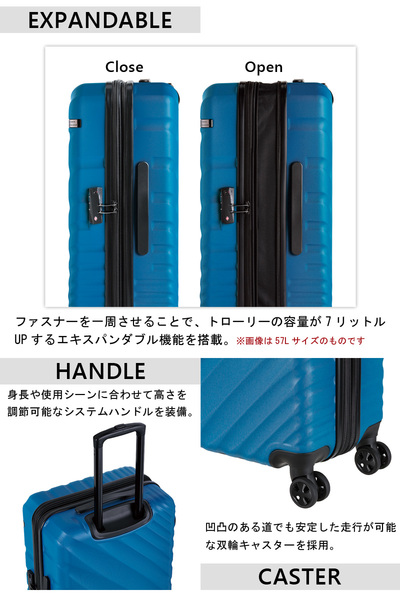 送料無料 正規品 スーツケース 機内持ち込み ACE エース 36L 拡張時