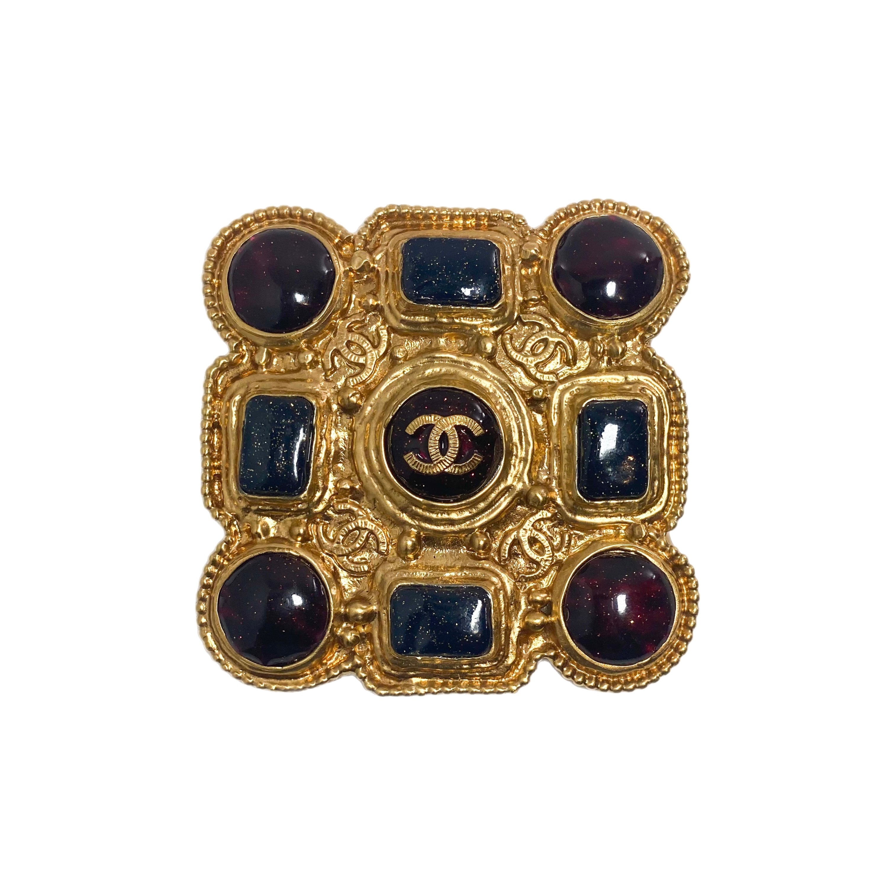 Chanel Gold CC Gripoix Brooch – Consign of the Times ™
