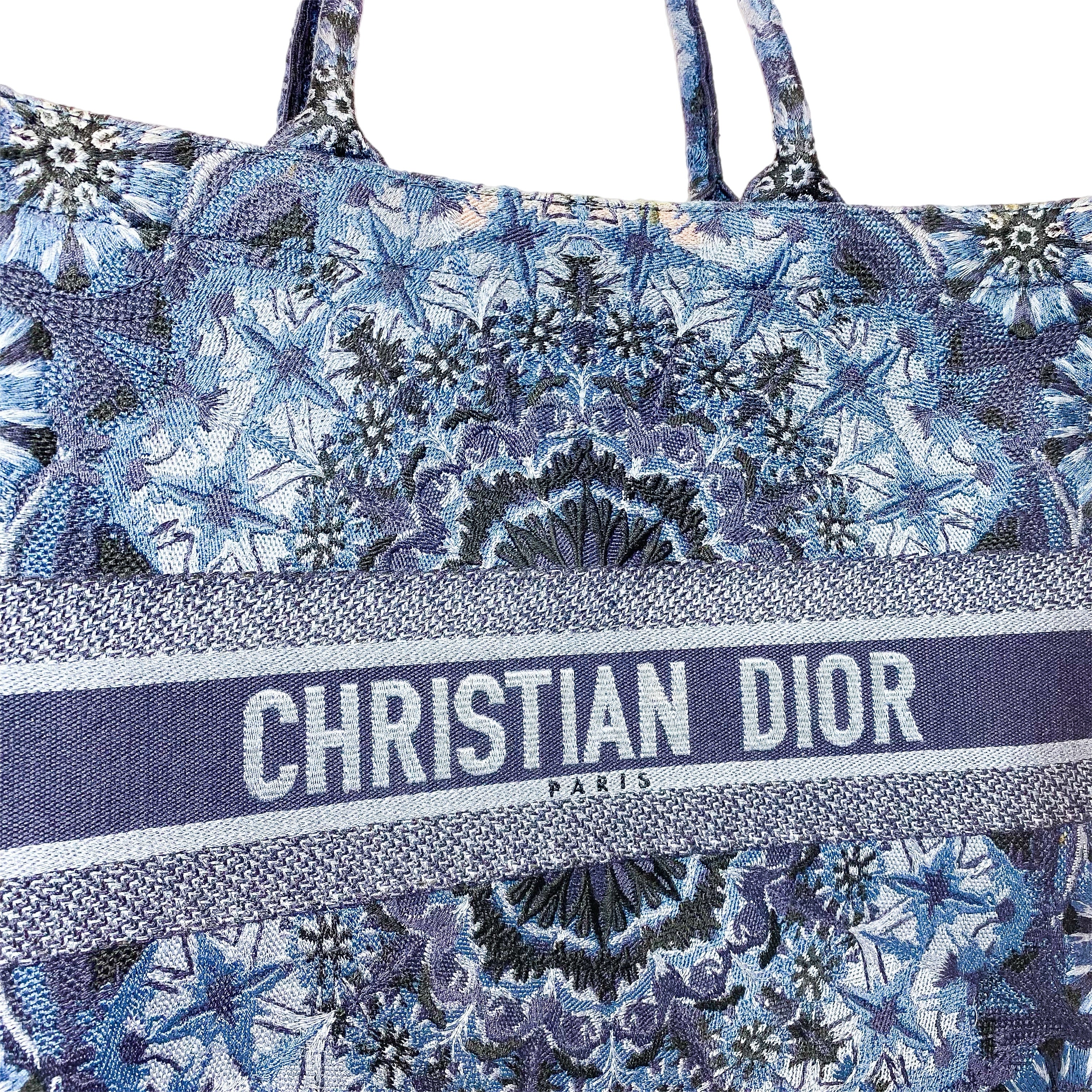 Dior Navy Jacquard Large Book Tote – Consign of the Times ™