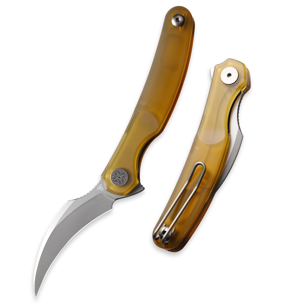 CAVOLKNIFE Mantis-C09 Ultem Handle ELMAX Flipper Pikal Knife