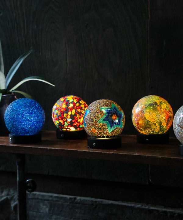 モザイクランプ【充電式LEDライト付】(スター): 『チャイハネ』公式通販