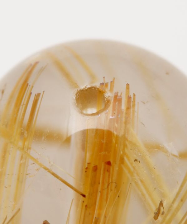 タイチン（太針）ルチルクォーツ1粒 11mm(ﾌﾞﾗｼﾞﾙ): 『岩座(いわくら