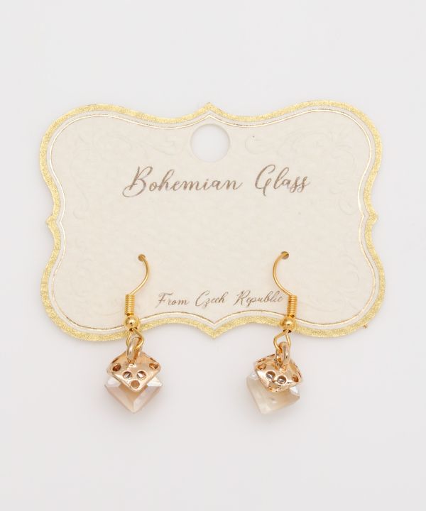 チェコガラスカットガラスピアス(CLEAR): 『欧州航路』