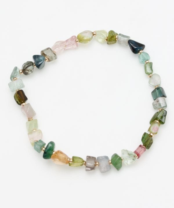 K14ミックストルマリンブレスレット(ﾌﾞﾗｼﾞﾙ産): 『岩座(いわくら