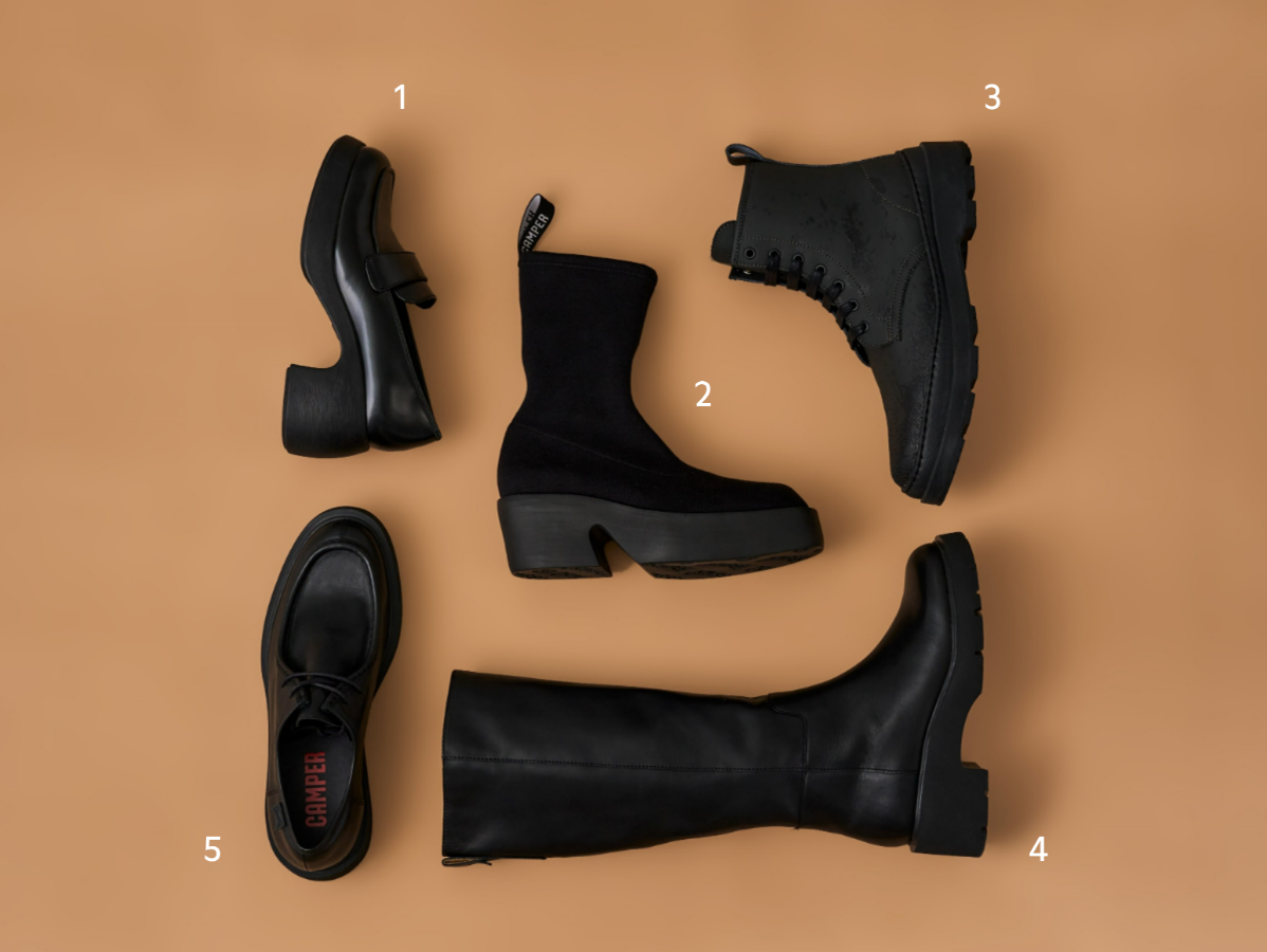 カンペール　 黒 ジッパーブーツ CAMPER（カンペール） ブーツ PIX LONDON / アンクルブーツ レディース