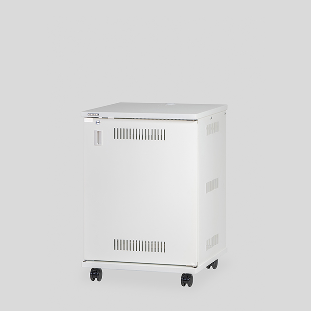 15U スチール製AVワゴン（組立済・扉付き）｜CWZ-15｜カナレ電気