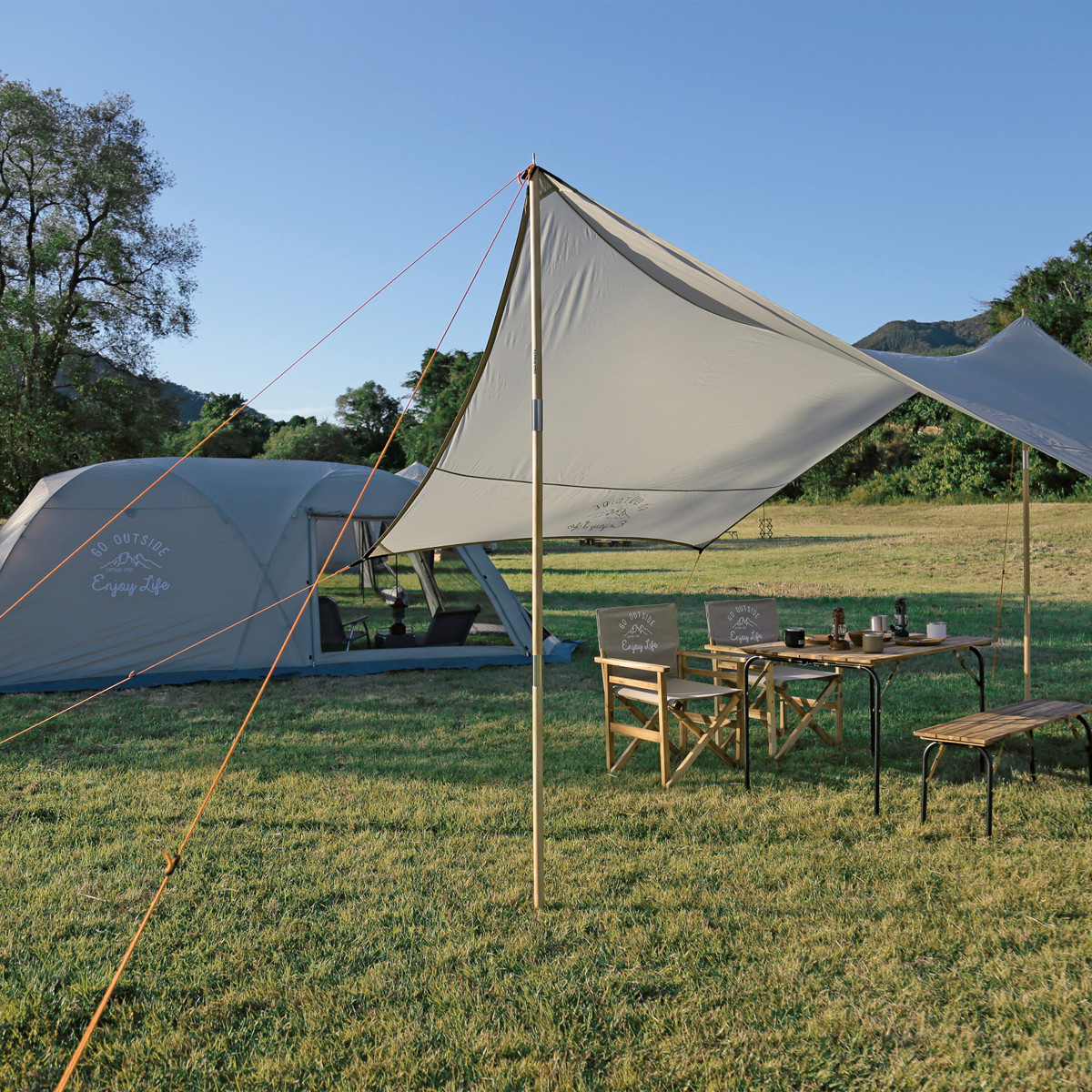 CSクラシックス 木製ポール240＜3本つなぎ＞ - アウトドア・キャンプ