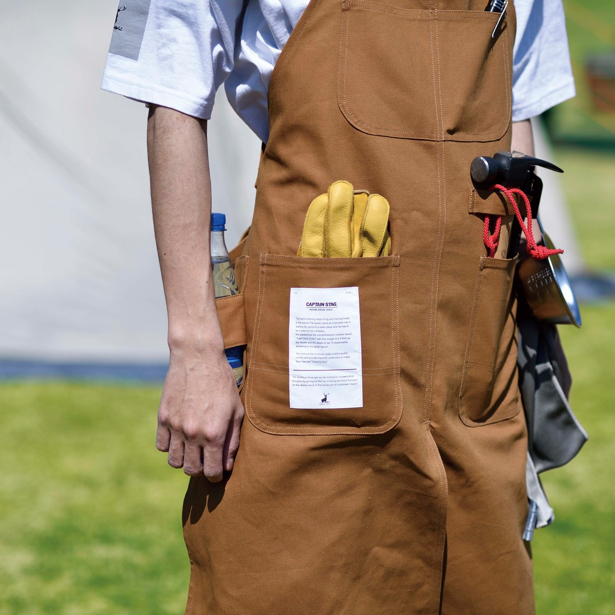 FIRE PROOF ワークエプロン(ブラウンダック) - アウトドア・キャンプ