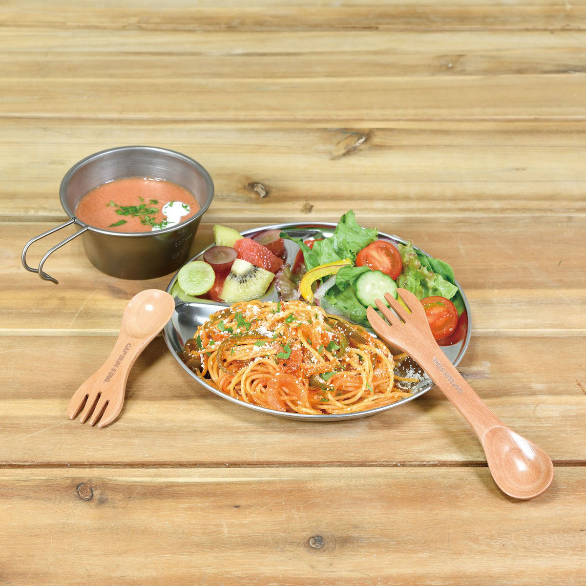 ウッドブレス スプーン＆フォーク2個組セット - アウトドア・キャンプ