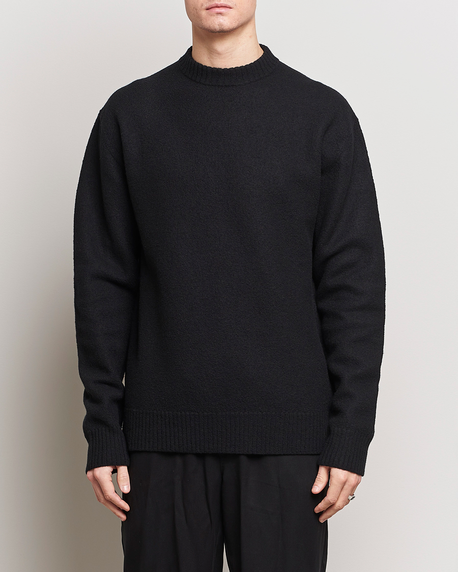 Jil Sander Lightweight Merino Wool Sweater Black at CareOfCarl.com