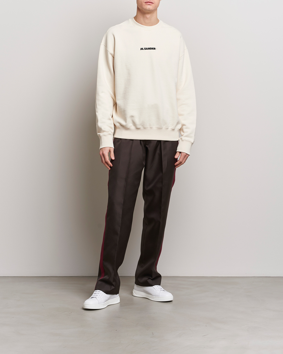 Jil Sander Small Logo Sweatshirt Dune at CareOfCarl.com