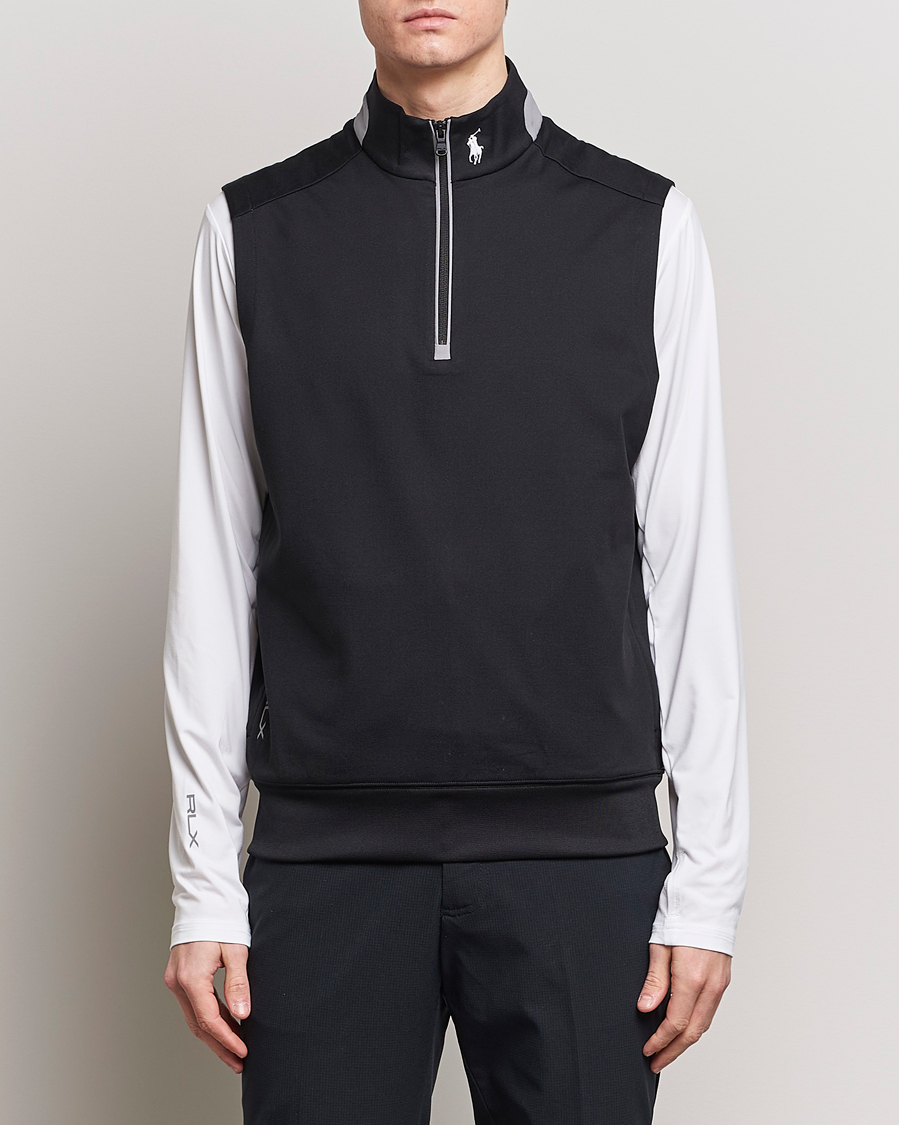 RLX Ralph Lauren Luxury Performance Vest Polo Black at CareOfCarl.com