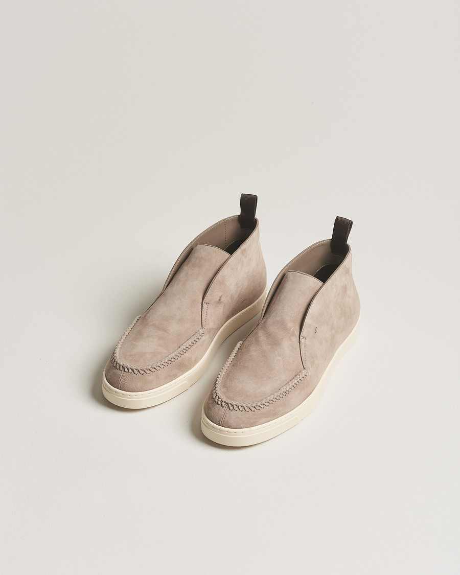 Giorgio Armani Intrecci Chukka Boot Beige Suede at CareOfCarl.com