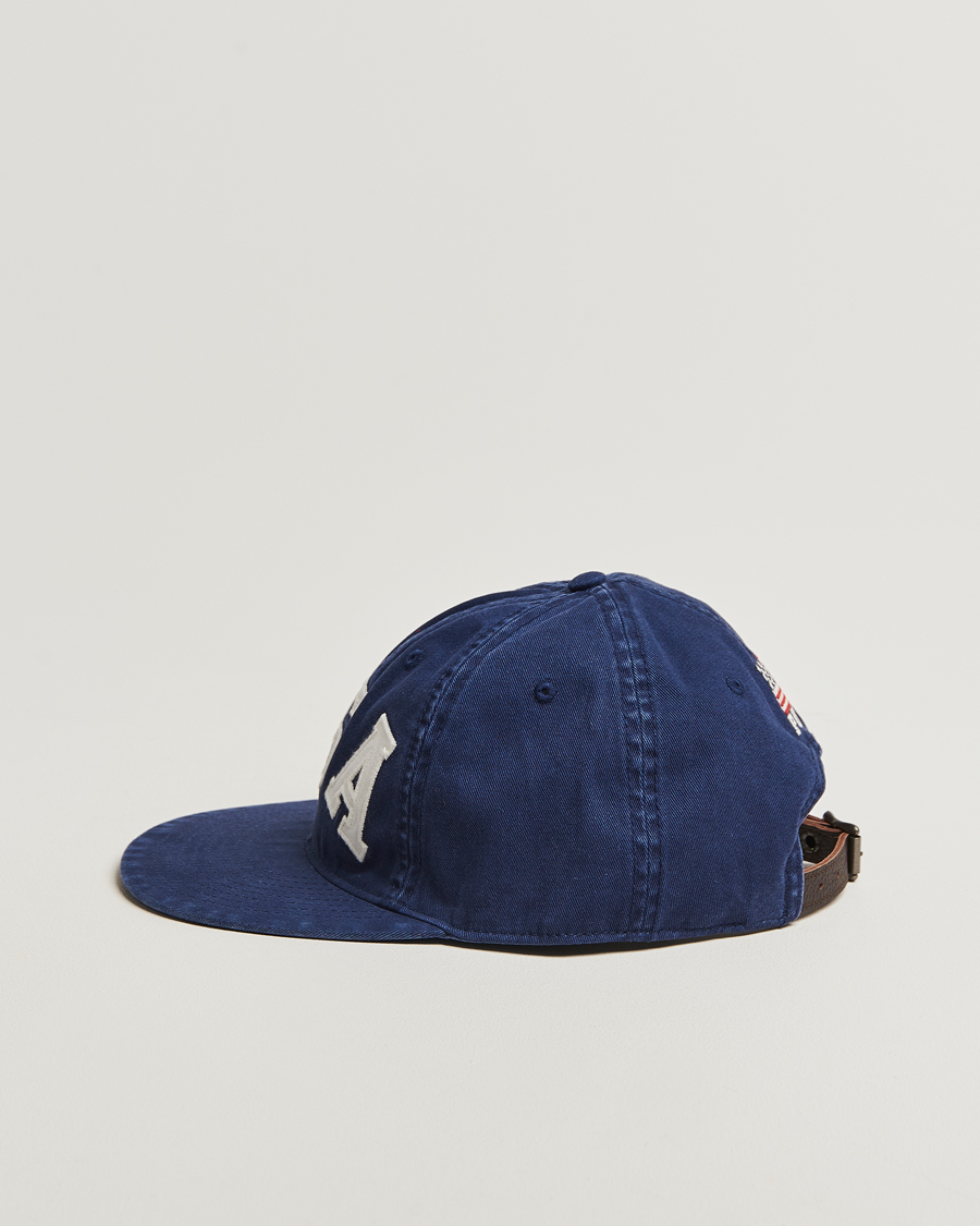 Polo Ralph Lauren Cotton Twill USA Cap Newport Navy at CareOfCarl.com