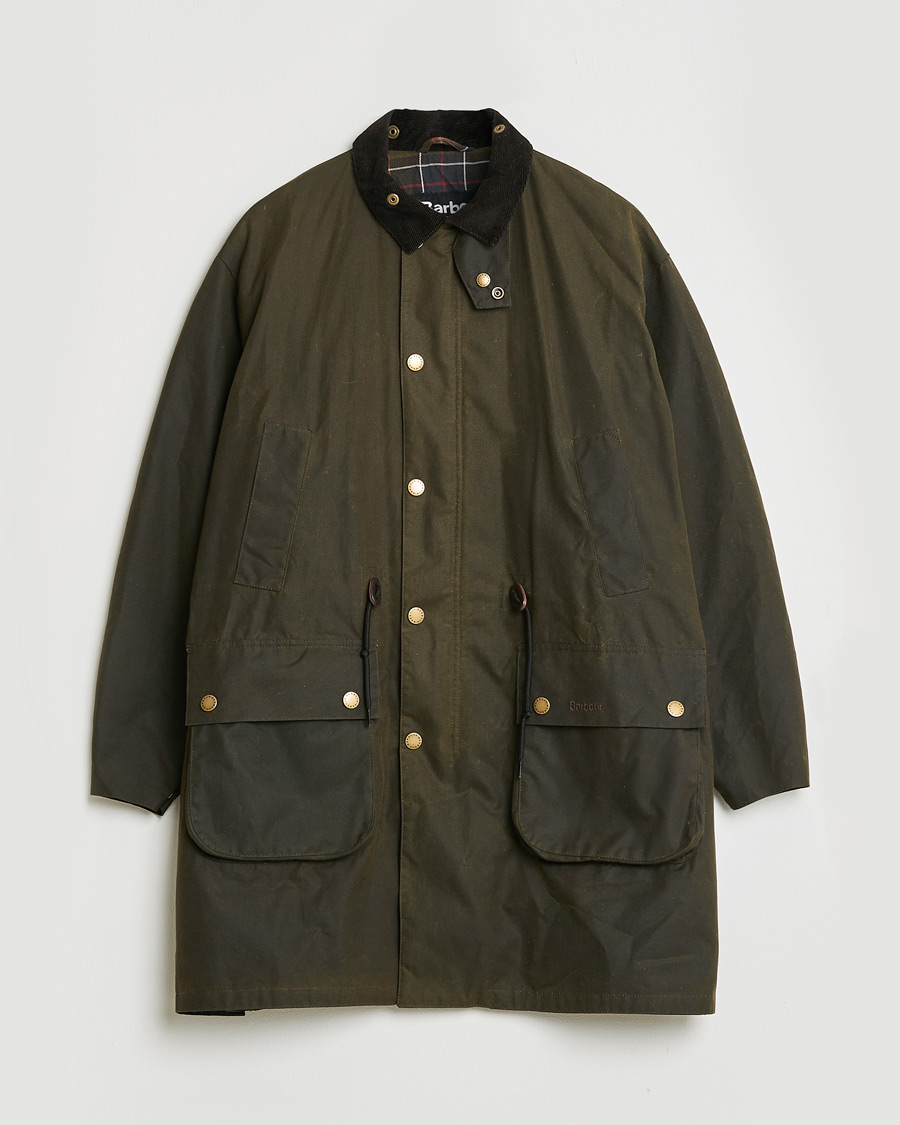Barbour Heritage Bedale Wax Trench Coat Olive M at CareOfCarl.com