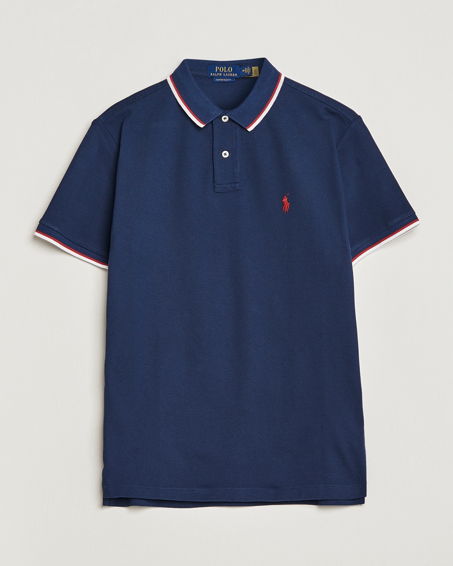 Polo Ralph Lauren Custom Slim Fit Polo Newport Navy at CareOfCarl.com