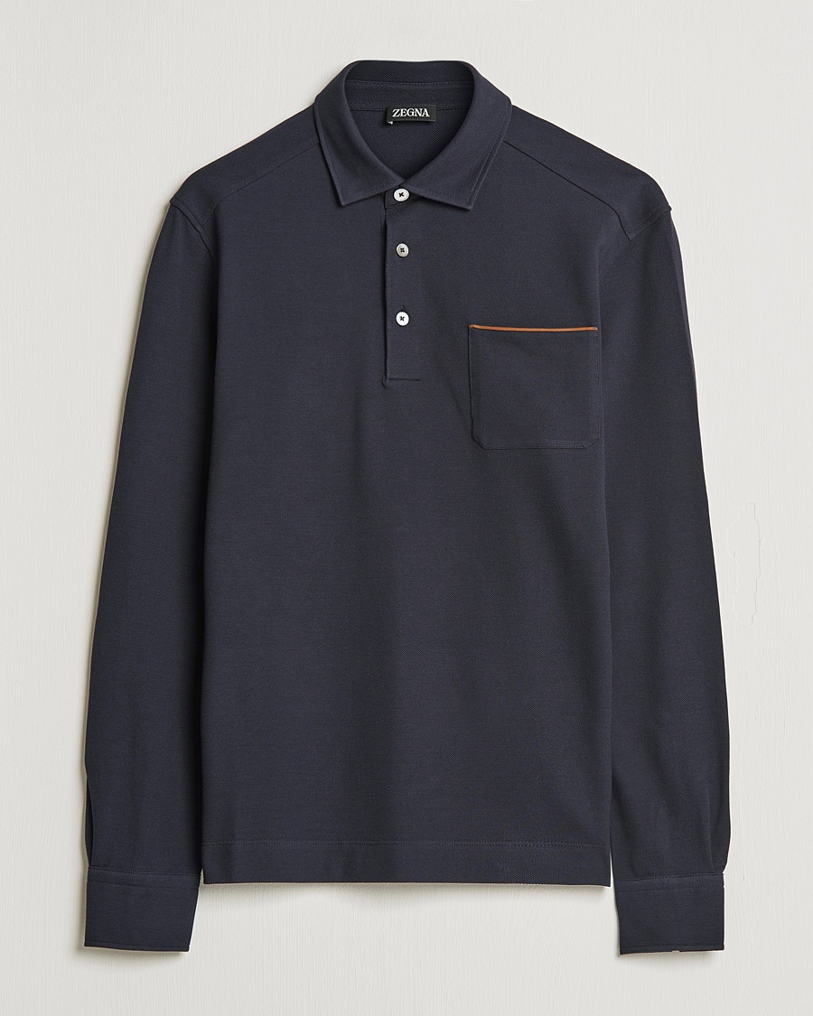 Thom Browne Rugby Stripe Long Sleeve Polo Light Blue at CareOfCarl.com