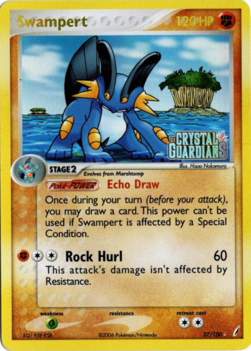 ラグラージ 海外版 英語版 リバホロ Swampert - 27/100 -【Card Chicken】
