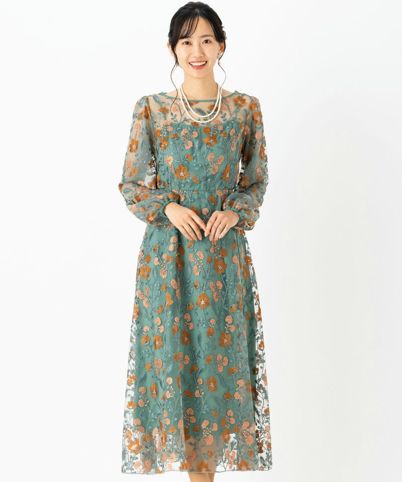 Kastane カスタネ エンブロイダリーオーガンジードレス その他 x