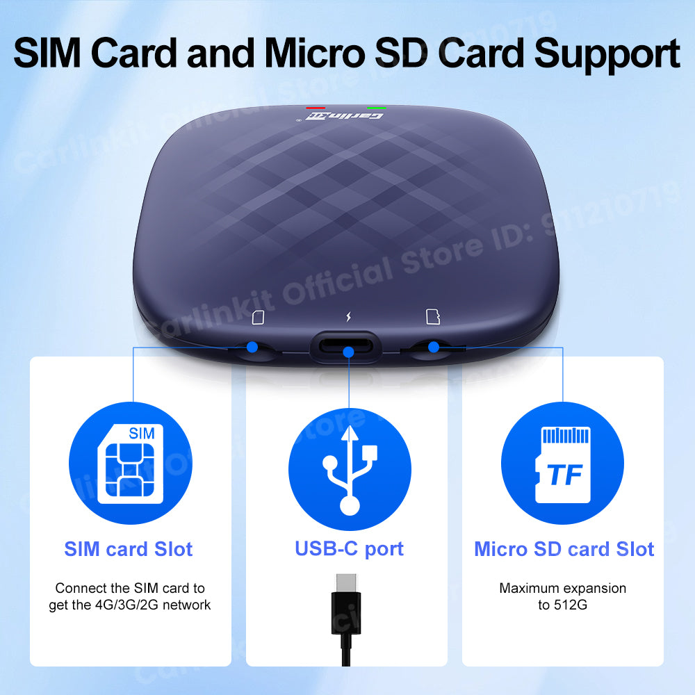 QCM6125 Android 13 8g+128g carlinkit carplay ai box plus carplay