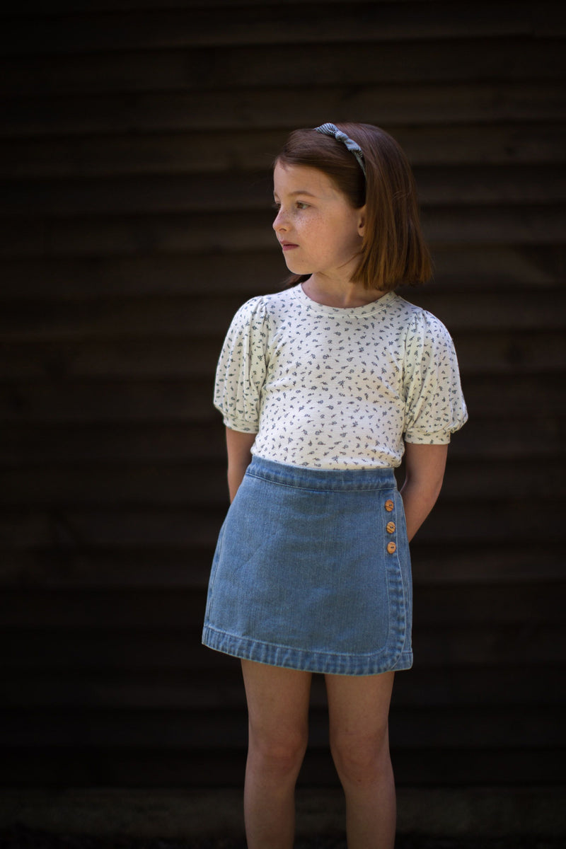 Soor Ploom Olive Skort - Light Wash Denim – Casp Baby Mommy & Me
