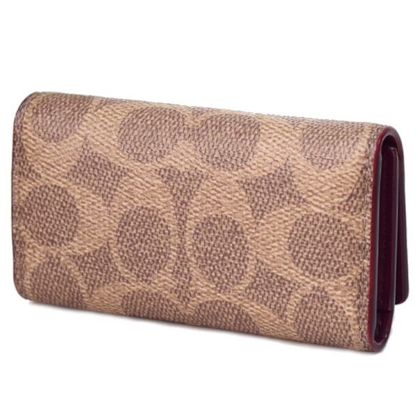 COACH】コーチ キーケース コーティングキャンバス レザー