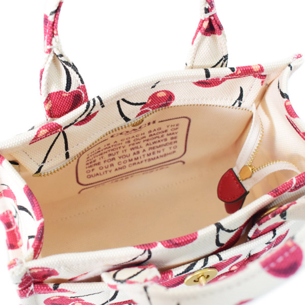 COACH】コーチ バッグ キャンバス ミニ カーゴ チェリー さくらんぼ
