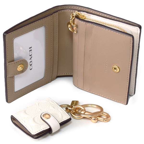 COACH】コーチ スムースカーフレザー スムースレザー シグネチャー